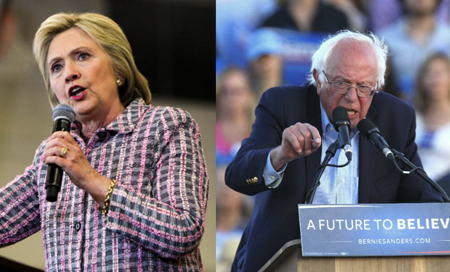 bernie sanders y hillary clinton Sanders: Aún le falta a Clinton el respaldo de los superdelegados
