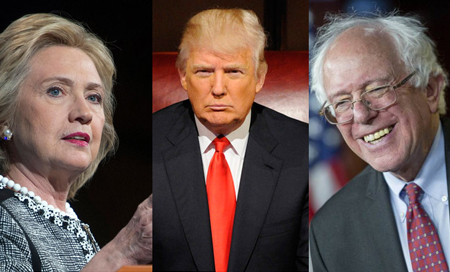 sanders clinton trump Los estadounidenses más cerca para elegir a su presidente