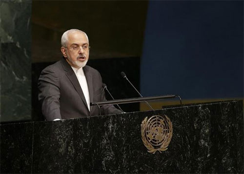 El canciller de Irán Mohamad Javad Zarif ante la ONU Irán exige el desbloqueo de fondos congelados en EEUU