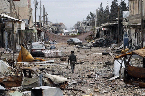 destrucción causada por la guerra contra Siria Damasco contará con la ayuda de Rusia, China e Irán para la reconstrucción