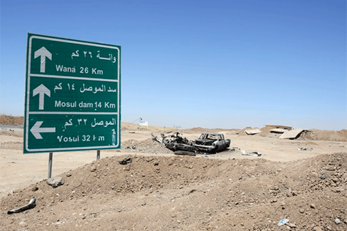 camino a Mosul Los milicianos terroristas huyen del frente de batalla en Iraq