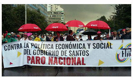 protestas contra en Gobierno de Santos Paro nacional en Colombia contra el Gobierno de Santos