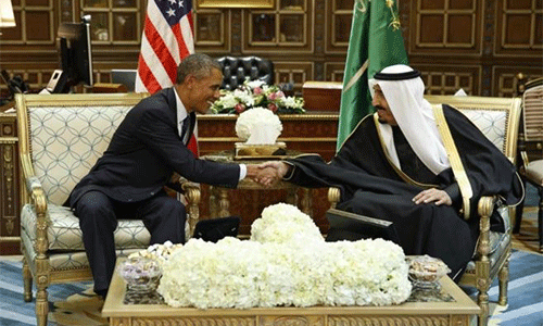 Obama en un encuentro con el monarca saudí Obama participará en una cumbre del Consejo de Cooperación del Golfo
