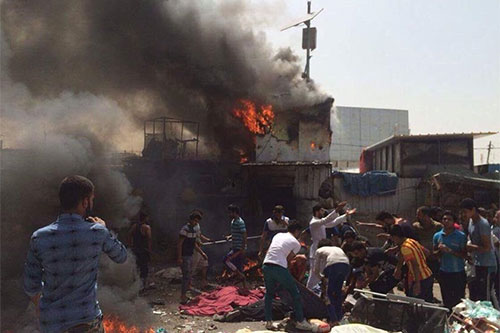 atentado terrorista en un mercado popular en Bagdad Bagdad bajo el fuego terrorista