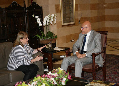 la canciller argentina con el primer ministro de Líbano Canciller argentina finaliza visita oficial a Líbano