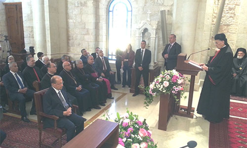 El presidente de Líbano visita al patriarca maronita El presidente de Líbano visita al patriarca maronita en Bkerki