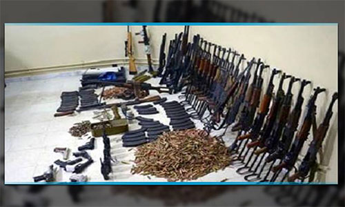 parte del alijo decomisado en Túnez Tres detenidos y decomisados tres alijos de armas en Túnez