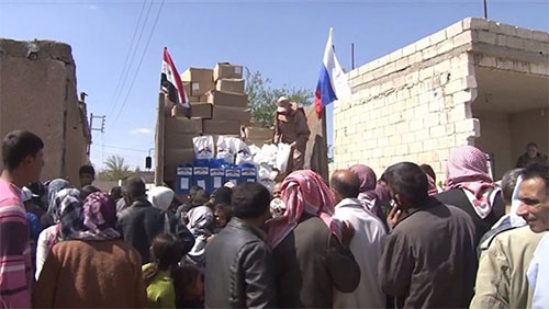 distribuir ayuda humanitaria rusa en Alepo Ausencia de ayuda occidental o de la ONU a los evacuados de Alepo oriental