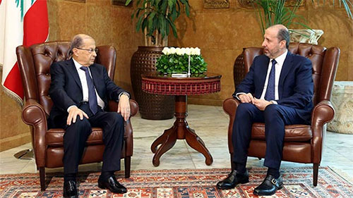 Michel Aoun recibe al enviado de Bashar al Assad El Presidente de Líbano recibe felicitaciones de su homólogo sirio