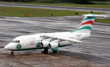 El avión siniestrade de LaMia Seis supervivientes y 75 muertos en el accidente del Chapecoense