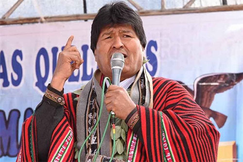 El presidente de Bolivia, Evo Morales El fascismo festeja la muerte del líder de la revolución cubana