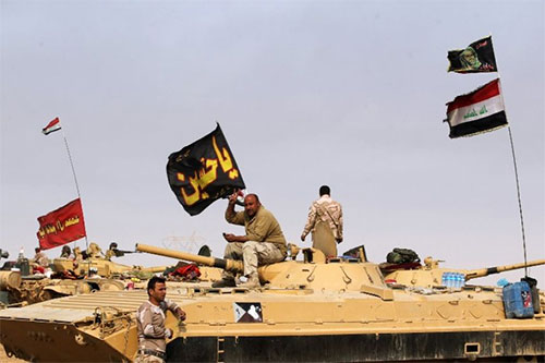 fuerzas de la Movilización Popular Fuerzas iraquíes y la Movilización popular se encuentran a las puertas de Mosul