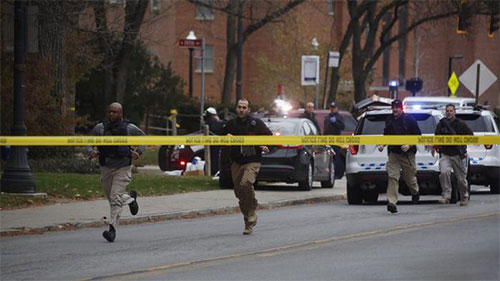 Fuerzas de seguridad en la Universidad de Ohio Un tiroteo en una universidad de Estados Unidos