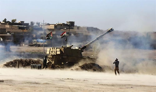 fuerzas iraquíes en el frente de batalla de Mosul Comienza la quinta fase de operaciones en el frente oeste de Mosul