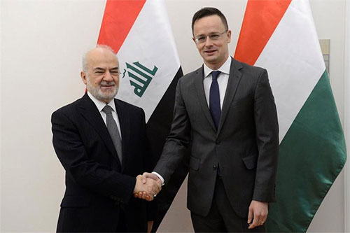 El ministro iraquí de Exteriores, Ibrahim al Yaafari, con su homólogo húngaro, Peter Szijjarto Iraq advierte de que la lucha por Mosul requiere tiempo