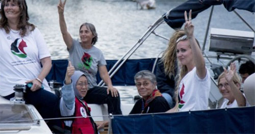 activistas de la flotilla Rumbo a Gaza La ocupación israelí piratea el velero Zaytouna