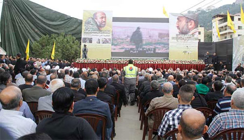 durante el discurso del líder de Hezbolá Hezbolá asegura que regresará de Siria victorioso