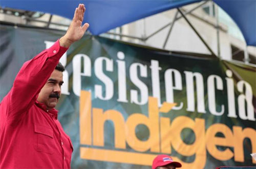 El presidente Nicolás Maduro Maduro arremete contra España en el Día de la Resistencia Indígena