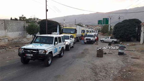 un convoy de ayuda humanitaria La ayuda humanitaria entra en localidades sirias cercadas