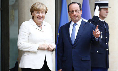 merkel y hollande Merkel: La UE se halla en una