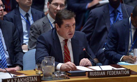 Vladímir Safrónkov en la onu ¡No insultes más a Rusia!