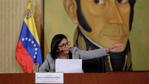 La canciller de Venezuela, Delcy Rodríguez Caracas denuncia injerencias que responden a los intereses de Washington