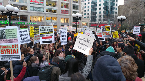 Protestas en Estados Unidos contra la “agresión a Siria” Protestas en Estados Unidos contra la “agresión a Siria”