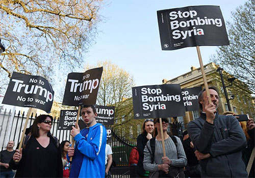 Protestas en Estados Unidos contra la “agresión a Siria” Protestas en Estados Unidos contra la “agresión a Siria”