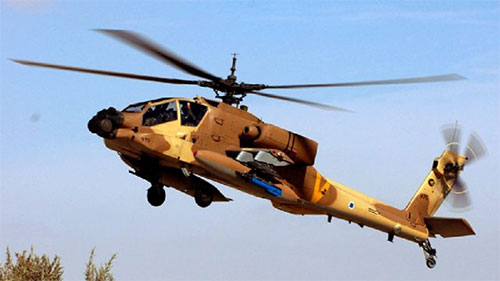 Un helicóptero Apache israelí Se estrella helicóptero en una base militar israelí en el sur de Palestina ocupada