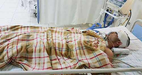 Imad Attabi en el Hospital Militar de Rabat Muere activista marroquí herido cuando la policía reprimió una protesta