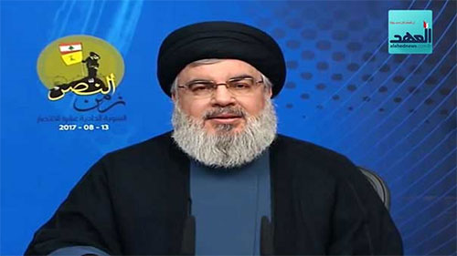 El secretario general de Hezbolá, Sayed Hassan Nasrolá Hezbolá celebra “tiempos de Victoria” sobre el enemigo sionista y los terroristas takfiríes