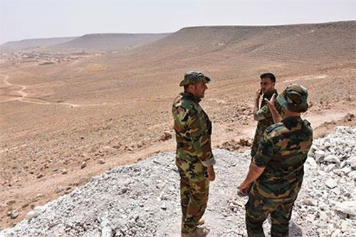 Ejército sirio domina toda la frontera con Jordania en la provincia de Suwayda Ejército sirio domina toda la frontera con Jordania en la provincia de Suwayda