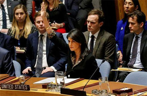 embajadora estadounidense ante la ONU, Nikki Haley