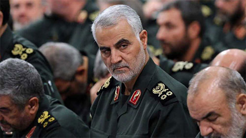 El líder del “Ejército Al Quds” en la guardia revolucionaria iraní, Qasem Sulaymani Guardia Revolucionaria pone sus capacidades a disposición de la resistencia palestina