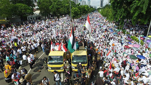 Marchas en Indonesia en defensa de Palestina Indonesia sale en defensa de Palestina