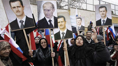 marcha a favor de Putin en Siria Francia condena la intervención rusa contra el terrorismo en Siria