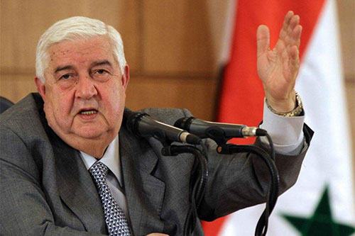 El ministro sirio de Asuntos Exteriores, Walid al Mualem Al Mualem insta a refugiados en países vecinos a regresar a Siria