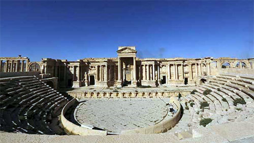 el teatro romano en Palmira Daesh “toma venganza” de la histórica cultura siria