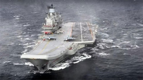 El portaaviones ruso “Almirante Kuznetsov” Rusia comienza la reducción de su presencia militar en Siria