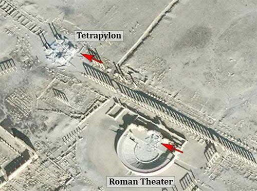 el teatro romano en Palmira Daesh “toma venganza” de la histórica cultura siria
