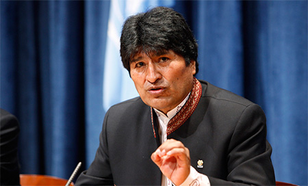 Presidente de Bolivia, Evo Morales Bolivia llama a enfrentar políticas migratorias de EEUU