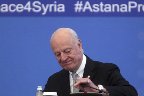 El enviado especial para Siria Steffan de Mistura Las negociaciones de paz para Siria comenzarán oficialmente el 23 de febrero