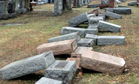 cementerio de mount carmel Destrozan lápidas de un cementerio judío de Filadelfia