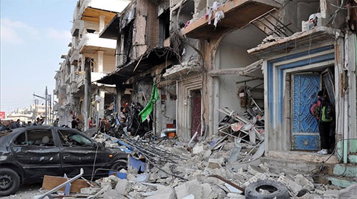ataque terrorista en Homs Terroristas atacan dos sedes de las fuerzas de seguridad en Homs