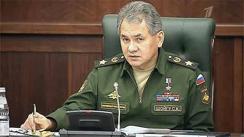 El ministro ruso de Defensa, Serguei Shoigu Rusia denuncia “imparable entrega de armas” a bandas terroristas en Siria