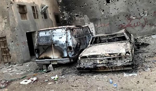 la ciudad de Awamiya bajo asedio saudí