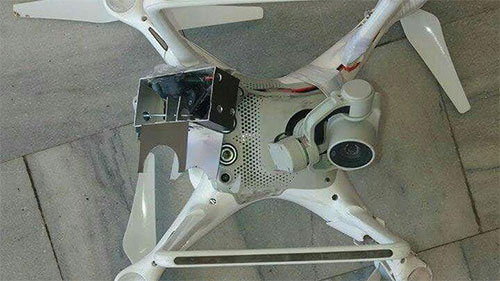 un drone con explosivos derribado Ejército sirio derriba drones de terroristas en Hama