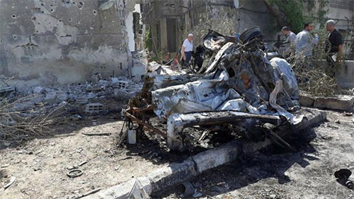 Un coche bomba deja al menos 20 muertos en Damasco Un coche bomba deja al menos 20 muertos en Damasco