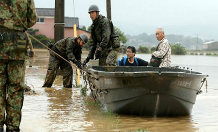 Fuertes lluvias en Japón Más de diez desaparecidos por las fuertes lluvias en Japón