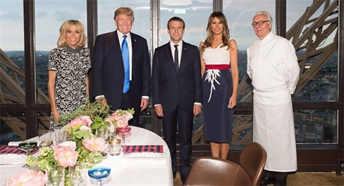 tras la cena, en la Torre Eiffel La relación entre EEUU y Francia “es más fuerte que nunca”
